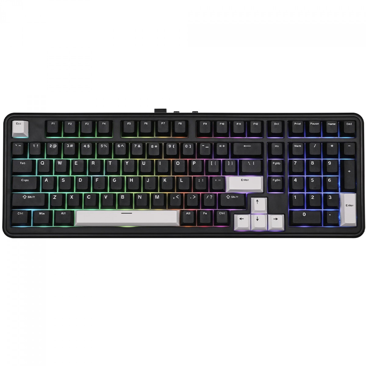 Teclado Mecânico Gamer Epomaker TH99 RGB, Wireless/Bluetooth, ANSI, Switch Creamy Jade, Preto