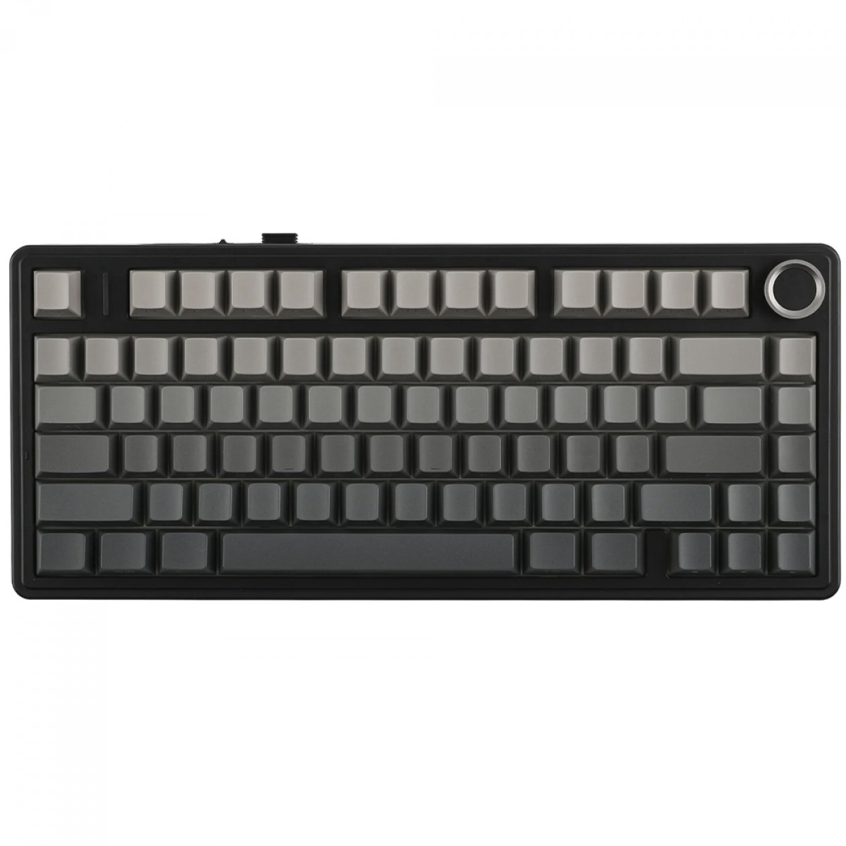 Teclado Mecânico Gamer Epomaker x Aula F75 Black SP, Wireless/Bluetooth, RGB, Switch Reaper, ANSI, 75%, Preto e Cinza
