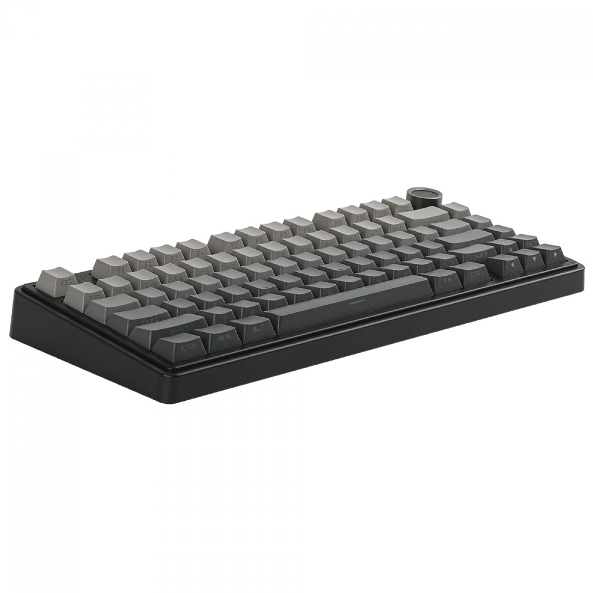 Teclado Mecânico Gamer Epomaker x Aula F75 Black SP, Wireless/Bluetooth, RGB, Switch Reaper, ANSI, 75%, Preto e Cinza