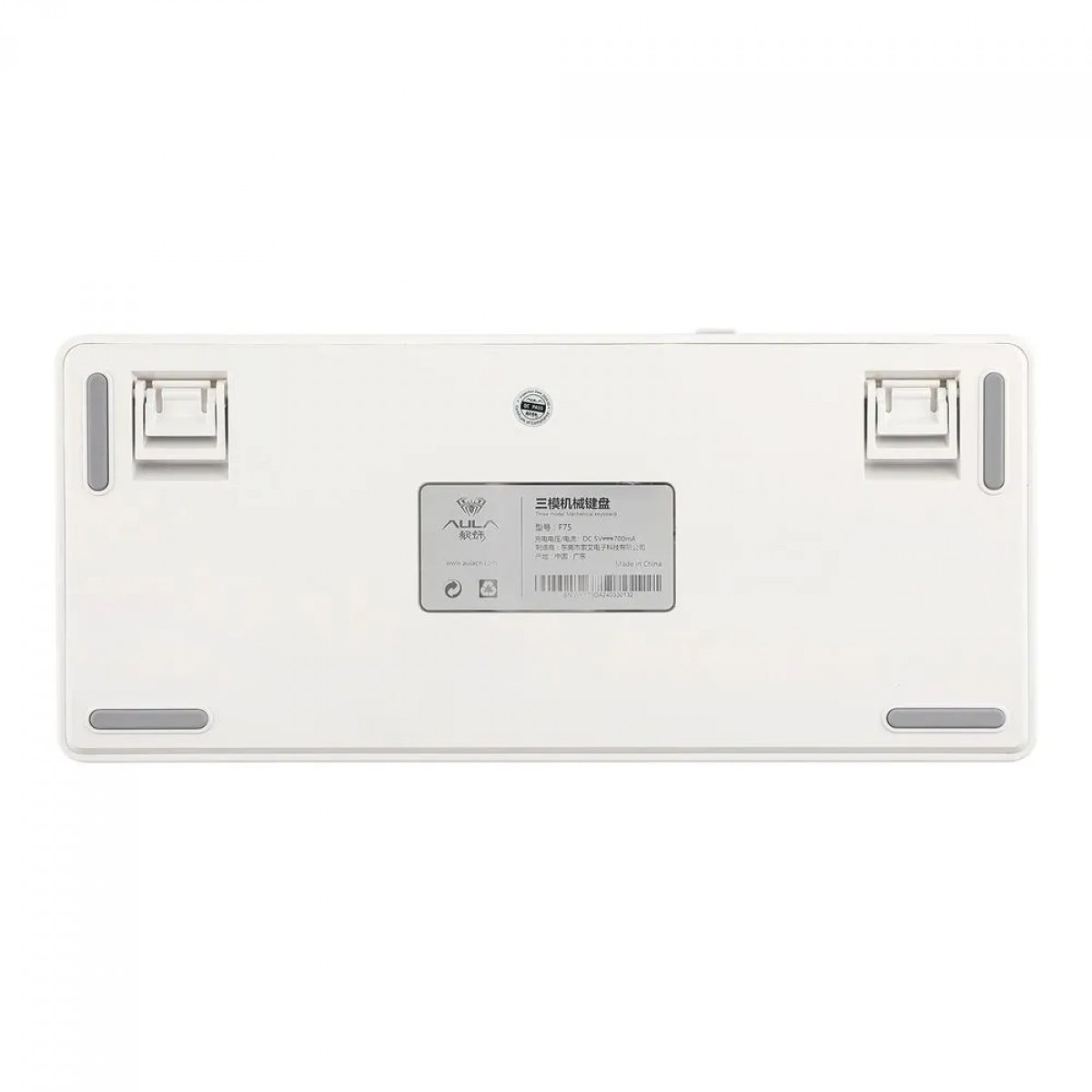 Teclado Mecânico Gamer Epomaker x Aula F75 Blue SP, Wireless/Bluetooth, RGB, Switch Reaper, ANSI, 75%, Branco e Azul