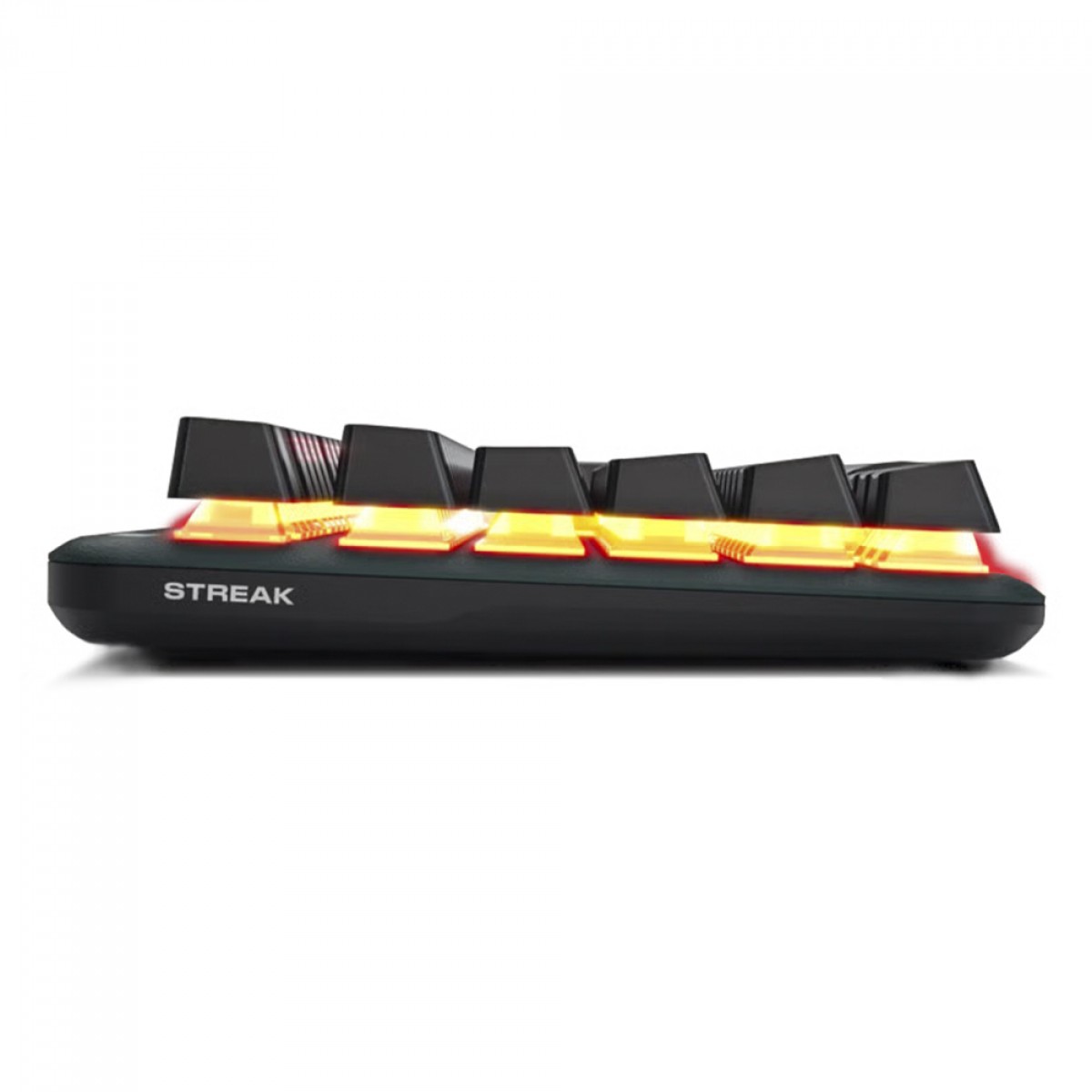 Teclado Mecânico Gamer Fnatic MiniStreak Silent, RGB, ISO, Switch Silent Red, TKL, Preto, KB0004-001