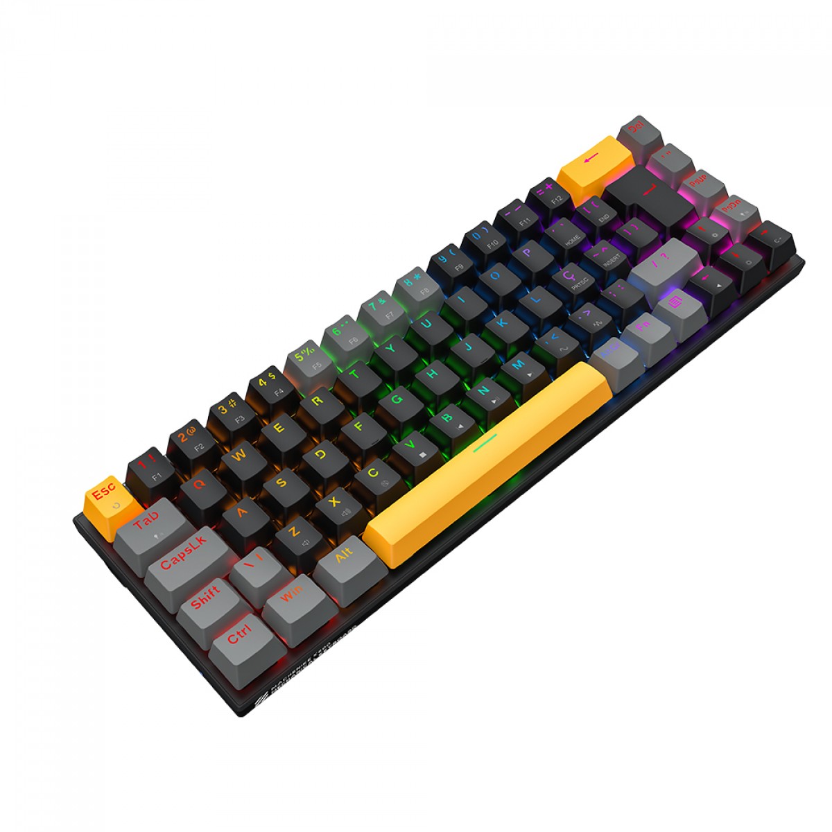 Teclado Mecânico Gamer Machenike K500 B68, RGB, ABNT2, Switch Red Linear, Preto, JJ02GB00K