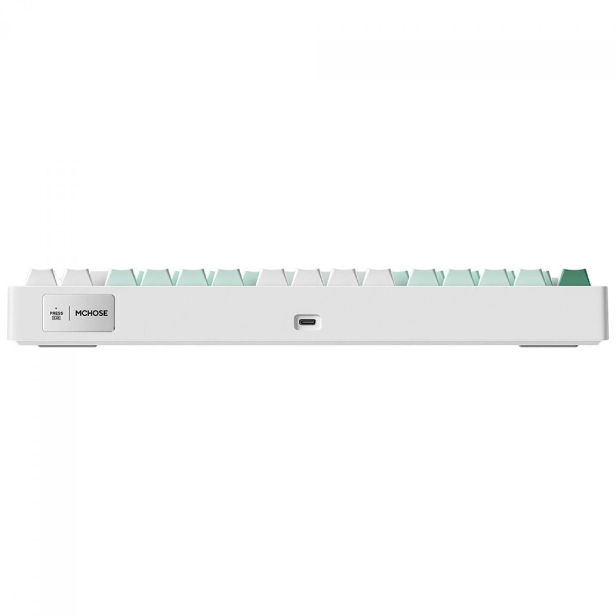 Teclado Mecânico Gamer MCHOSE G75 Pro, Wireless, Bluetooth, RGB, Switch Matcha Latte, ANSI, 75%, Verde e Branco, G75-9A