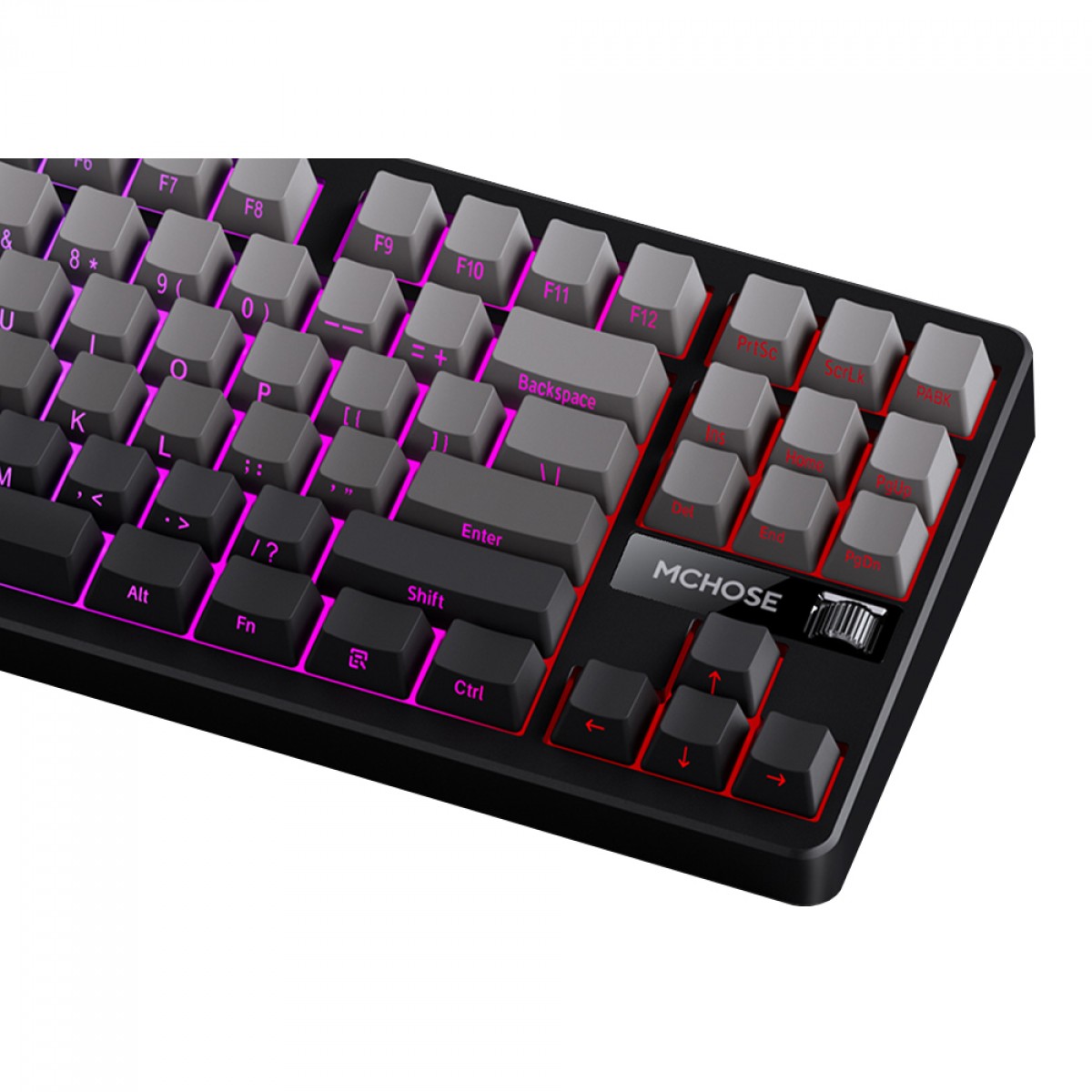 Teclado Mecânico Gamer MCHOSE G87, Wireless, Bluetooth, RGB, Switch Speed Gold V2, ANSI, TKL, Preto, MC-G87-21