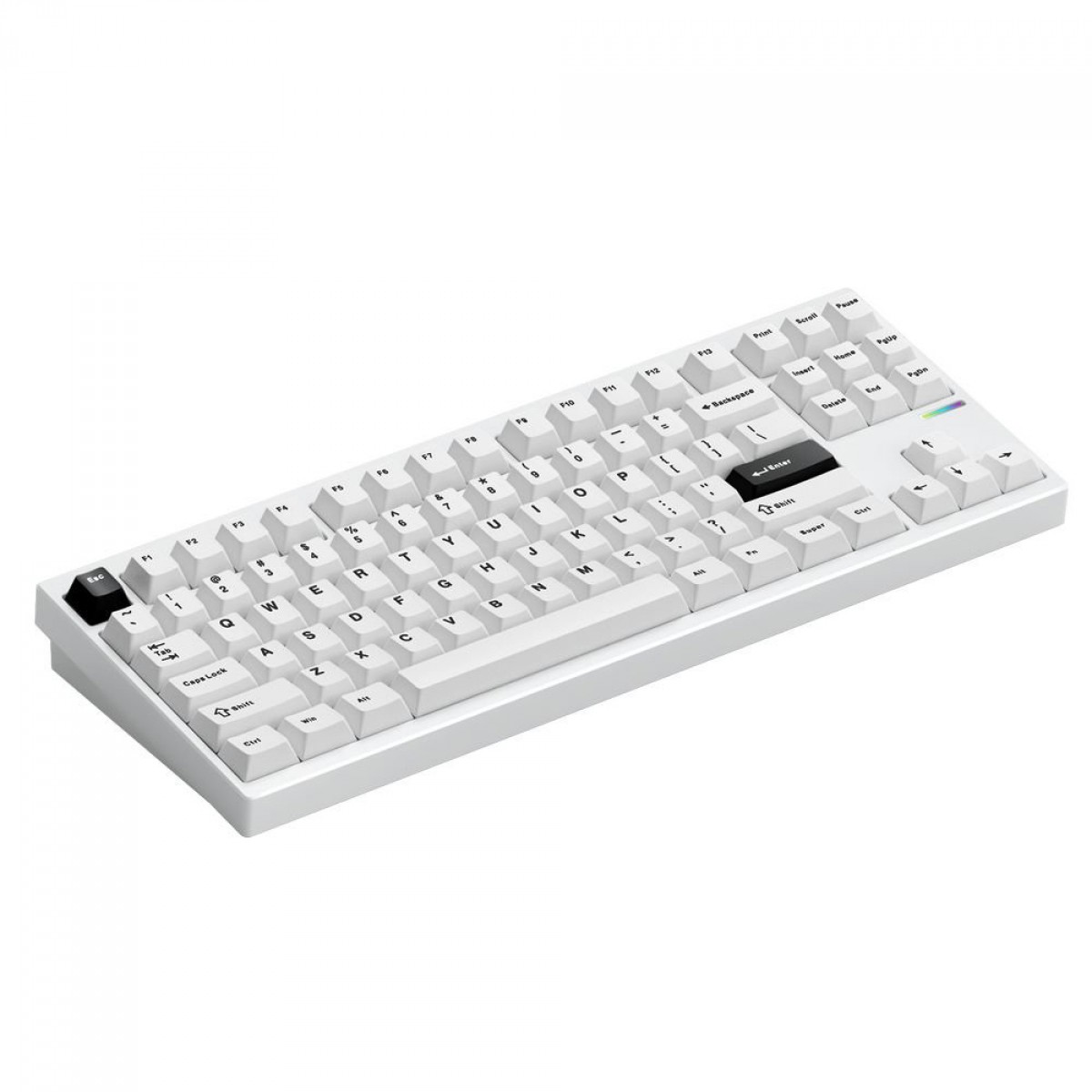 Teclado Mecânico Gamer MCHOSE GX87 Ultra, Wireless, Bluetooth, RGB, Switch Vintage White, ANSI, TKL, Branco, GX87-A5