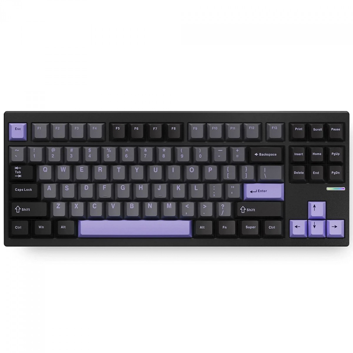 Teclado Mecânico Gamer MCHOSE GX87 Ultra, Wireless, Bluetooth, RGB, Switch Vintage White, ANSI, TKL, Preto, GX87-A6