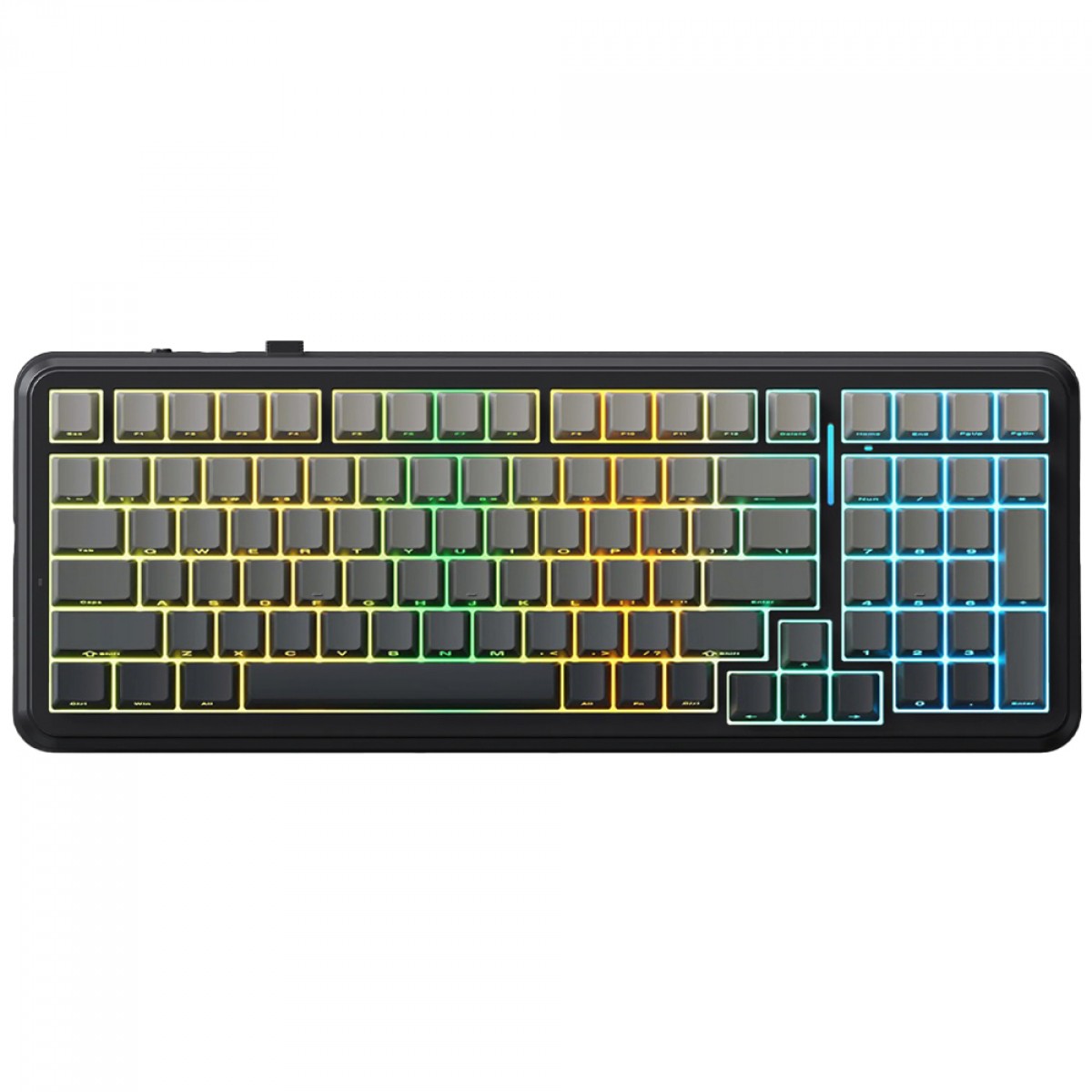 Teclado Mecânico Gamer MCHOSE K99 V2 Mountains Gradient, Wireless, Bluetooth, RGB, Icy Creamsicle Switch, ANSI, 98%, Preto, MC-K99V2-7