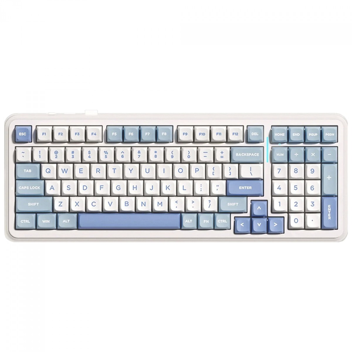 Teclado Mecânico Gamer MCHOSE K99 V2, Wireless, Bluetooth, RGB, Icy Creamsicle Switch, ANSI, 98%, Sky Blue, MC-K99V2-4