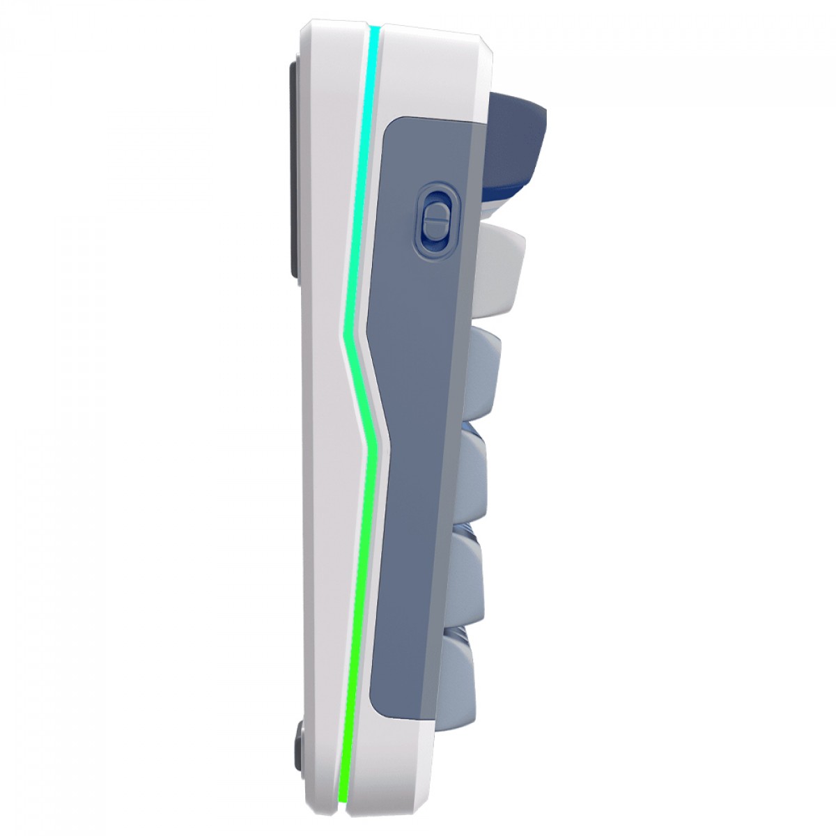 Teclado Mecânico Gamer MCHOSE X75, Wireless, Bluetooth, RGB, Switch Hyacinth, ANSI, Layout 75%, Azul e Branco, X75-3A