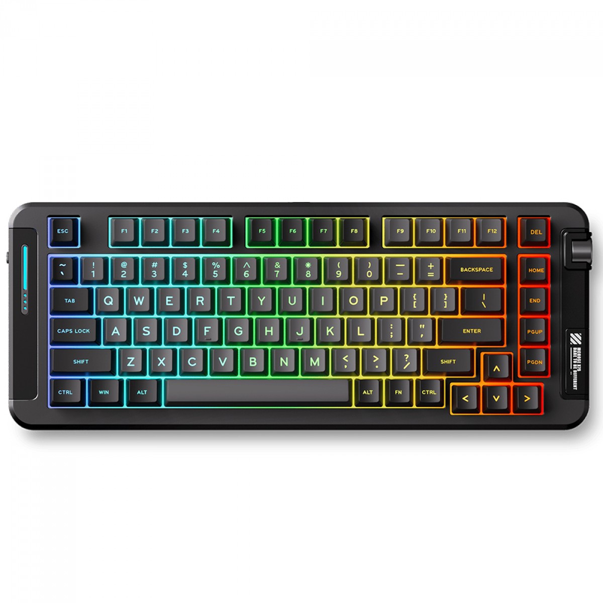 Teclado Mecânico Gamer MCHOSE X75, Wireless, Bluetooth, RGB, Switch Hyacinth, ANSI, Layout 75%, Preto, X75-1A