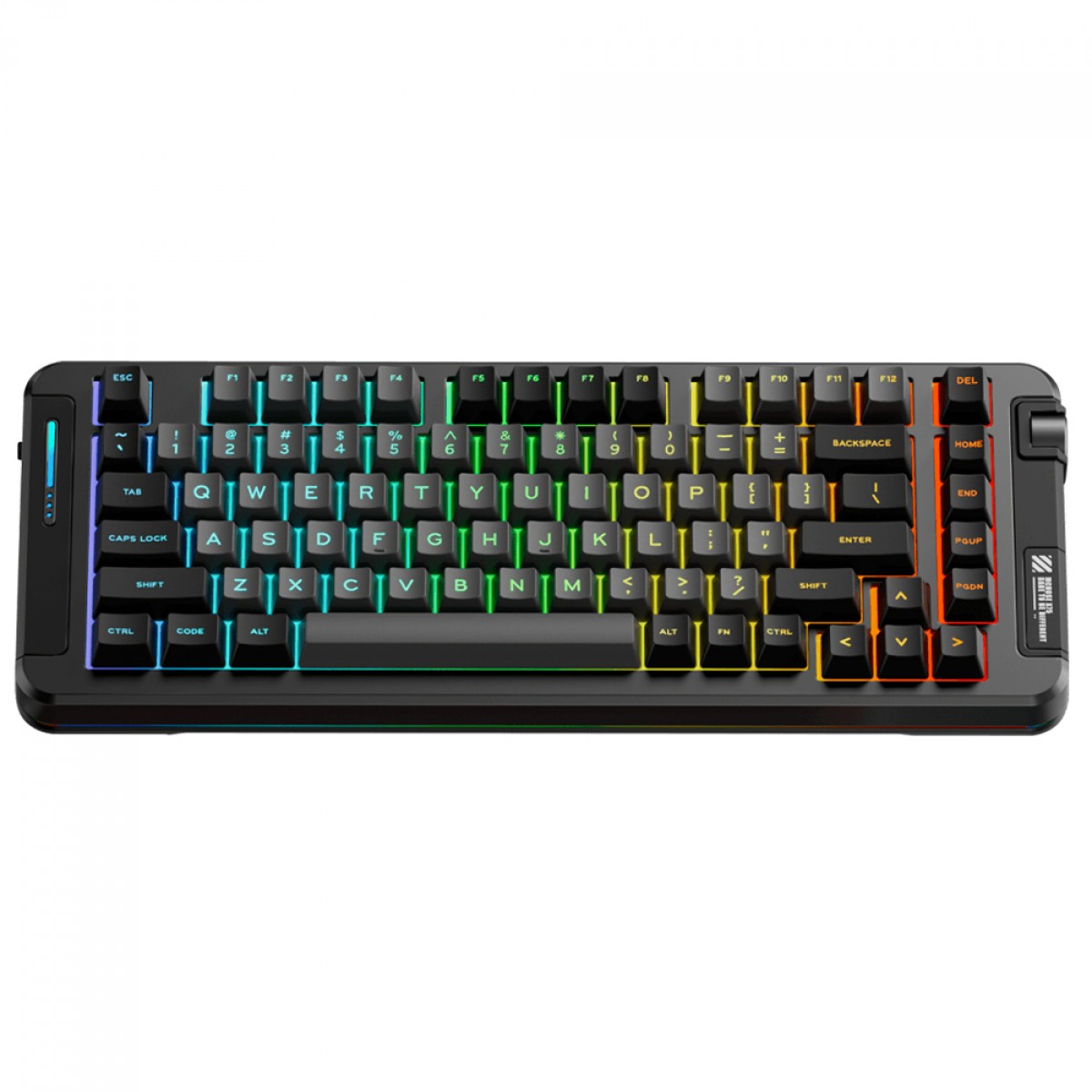 Teclado Mecânico Gamer MCHOSE X75, Wireless, Bluetooth, RGB, Switch Hyacinth, ANSI, Layout 75%, Preto, X75-1A