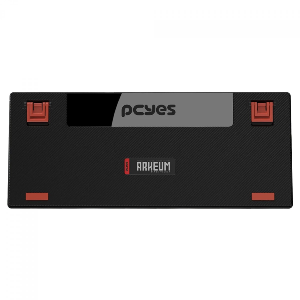Teclado Mecânico Gamer PCYes Arkeum Black Vulcan, Rainbow, Switch Blue, 75%, ABNT2, Preto, Cinza e Laranja, AKBV75BBR
