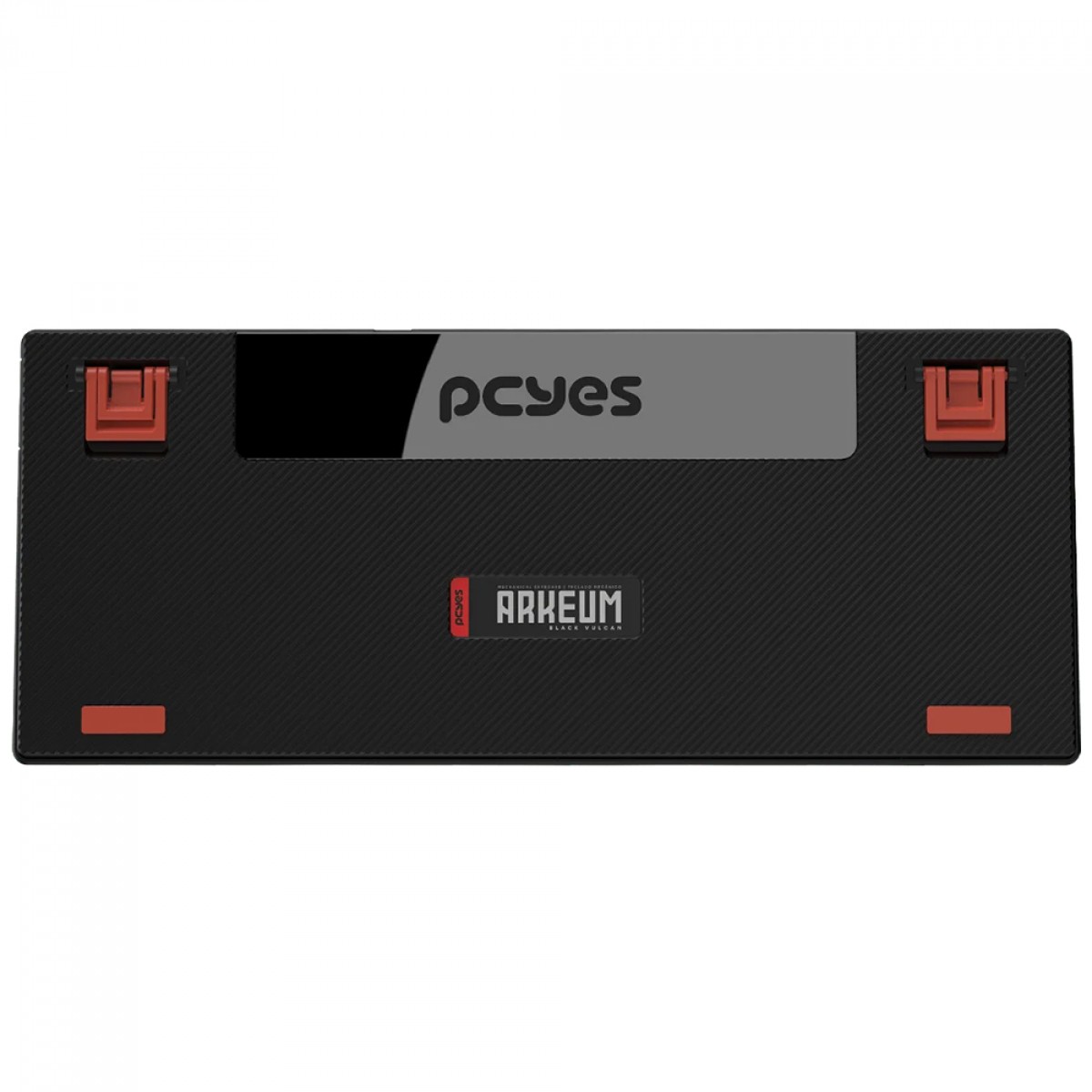 Teclado Mecânico Gamer PCYes Arkeum Black Vulcan, Rainbow, Switch Red, 75%, ABNT2, Preto, Cinza e Laranja, AKBV75RBR