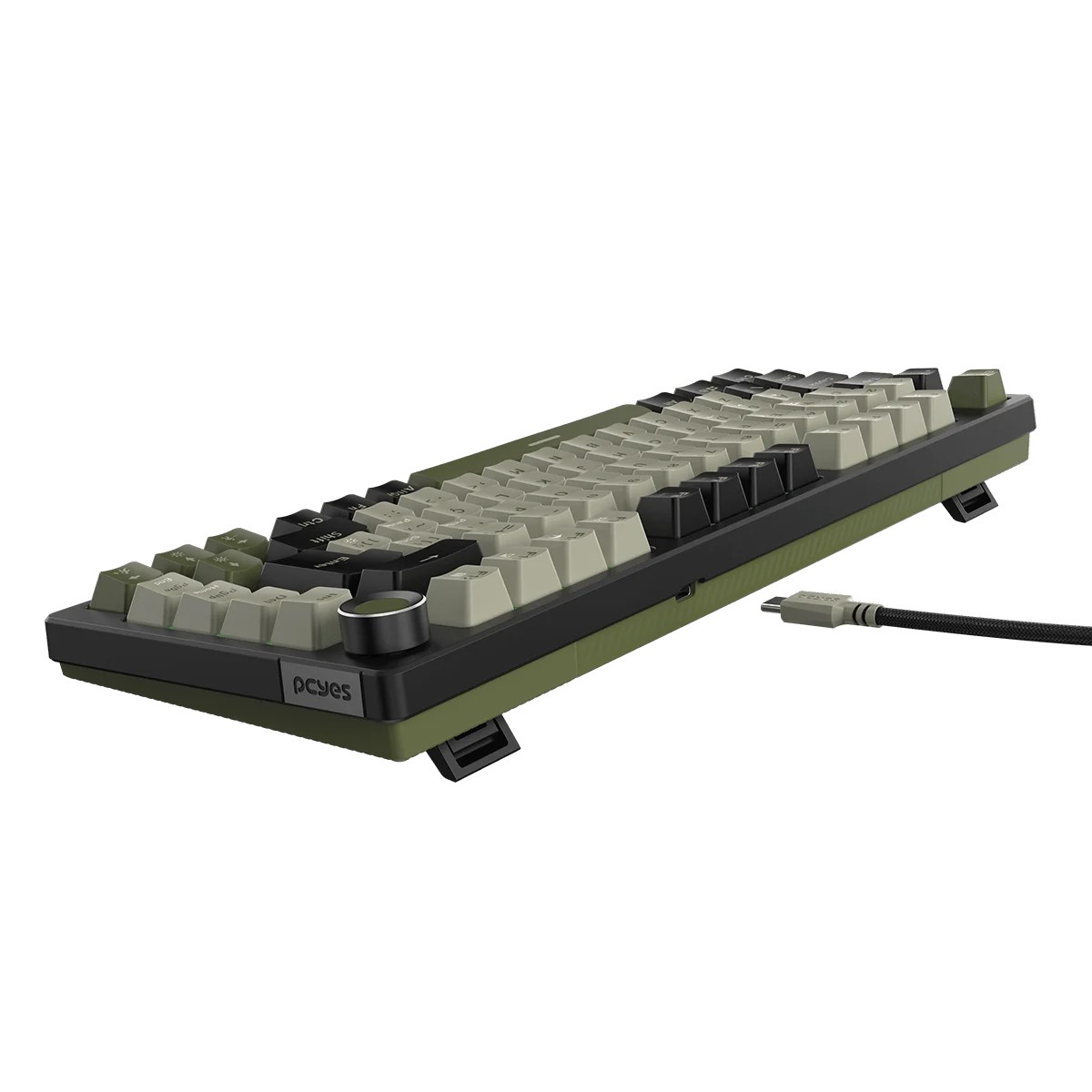Teclado Mecânico Gamer PCYes Arkeum Cammo Edition, 75%, Switch Red, ABNT2, Verde e Preto, AKCM75RBR