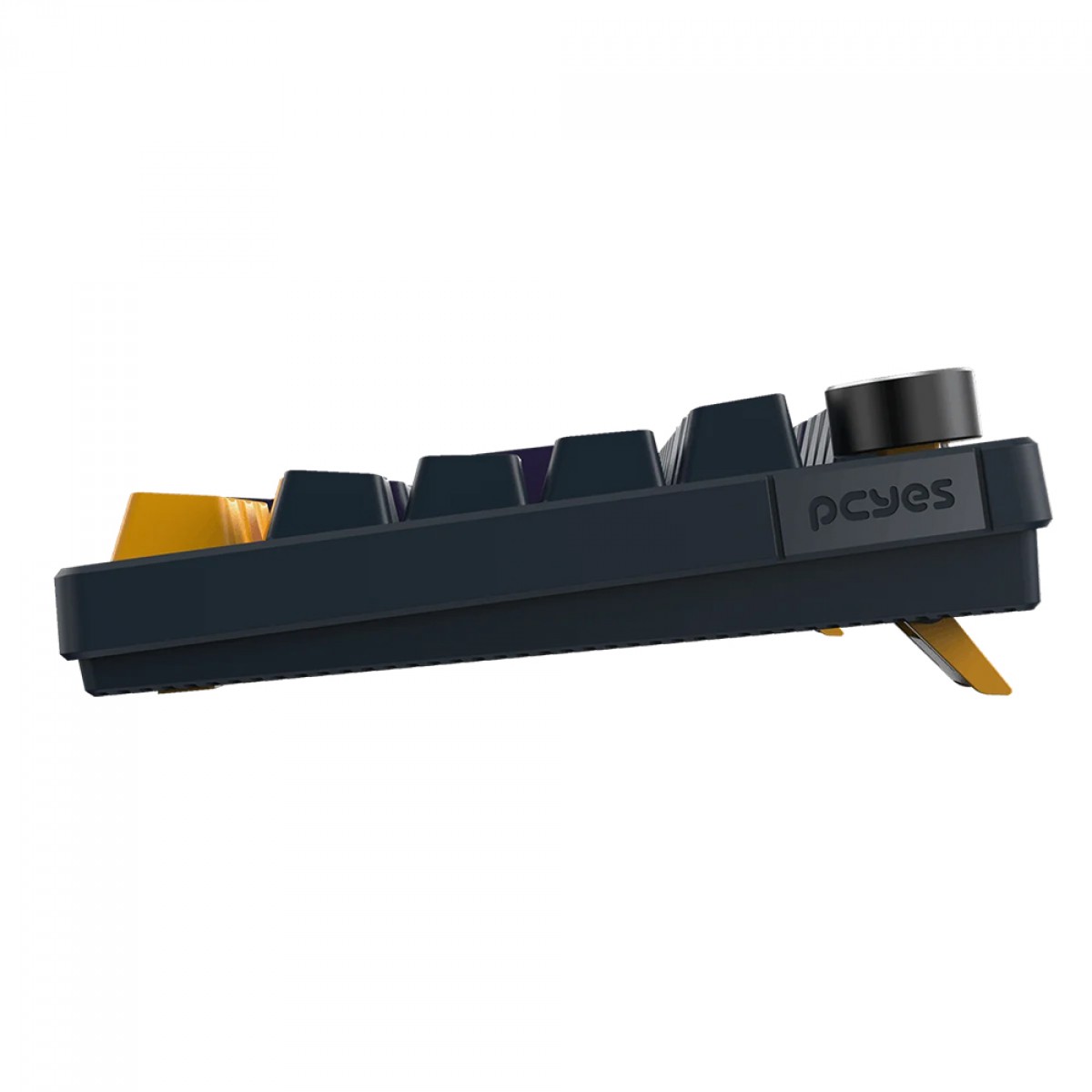 Teclado Mecânico Gamer PCYes Arkeum Sunset Edition, 75%, Switch Blue, ABNT2, Azul, Amarelo e Roxo, AKSS75BBR