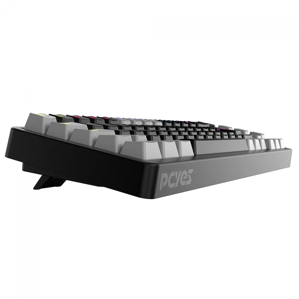 Teclado Mecânico Gamer PCYes Mecka Black Vulcan, Rainbow, Switch Outemu Blue, 65%, ABNT2, Preto, TPMKBVBL