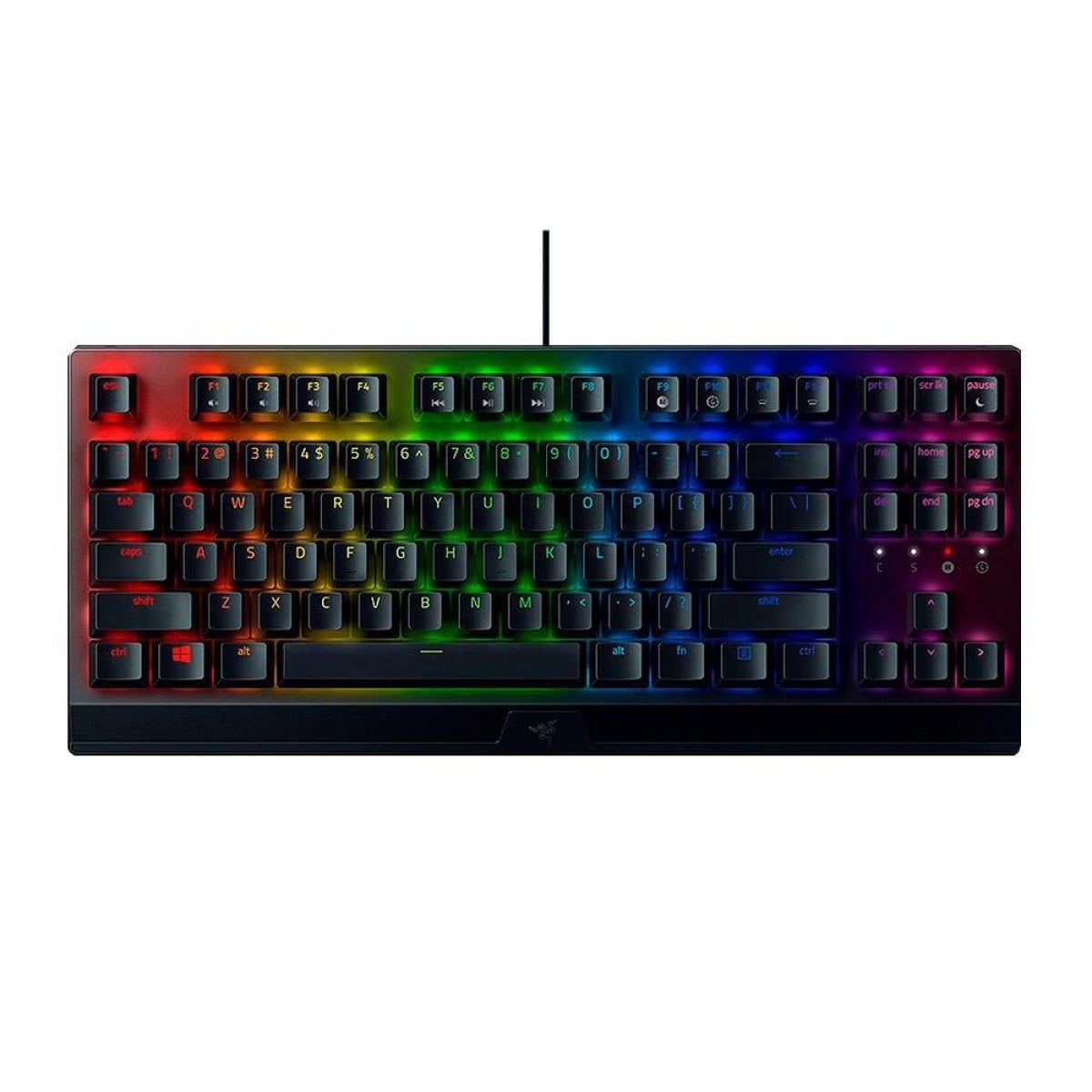 Teclado Mecânico Gamer Razer Blackwidow V3 Tenkeyless, Chroma RGB, Razer Switch Yellow, ANSI, Black, RZ0303491800