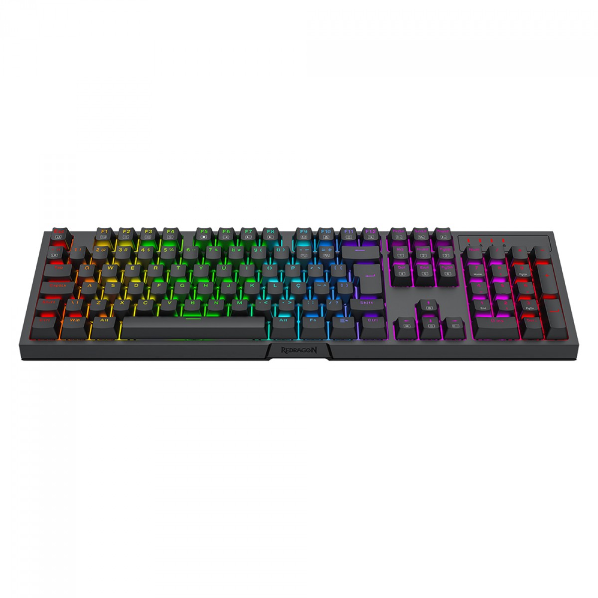 Teclado Mecânico Gamer Redragon Argo, RGB, Switch Brown, ABNT2, Preto, K670-RGB