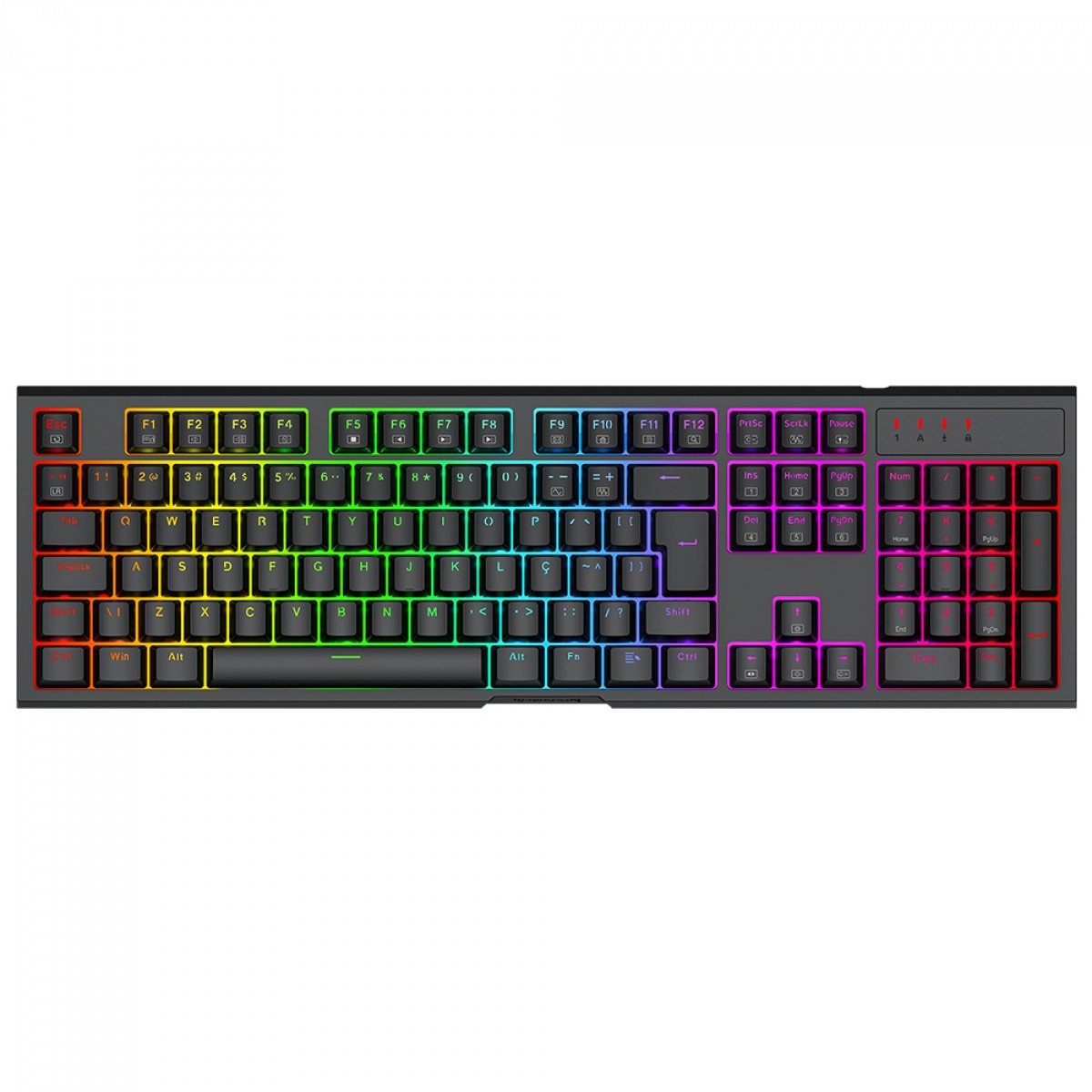 Teclado Mecânico Gamer Redragon Argo, RGB, Switch Brown, ABNT2, Preto, K670-RGB