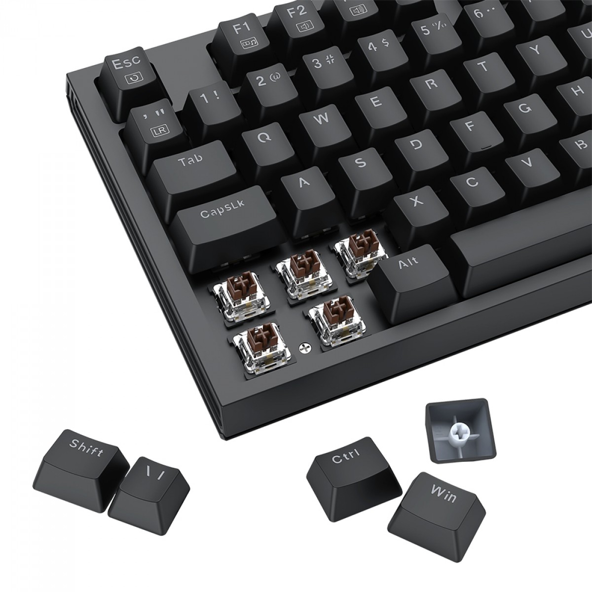 Teclado Mecânico Gamer Redragon Argo, RGB, Switch Brown, ABNT2, Preto, K670-RGB