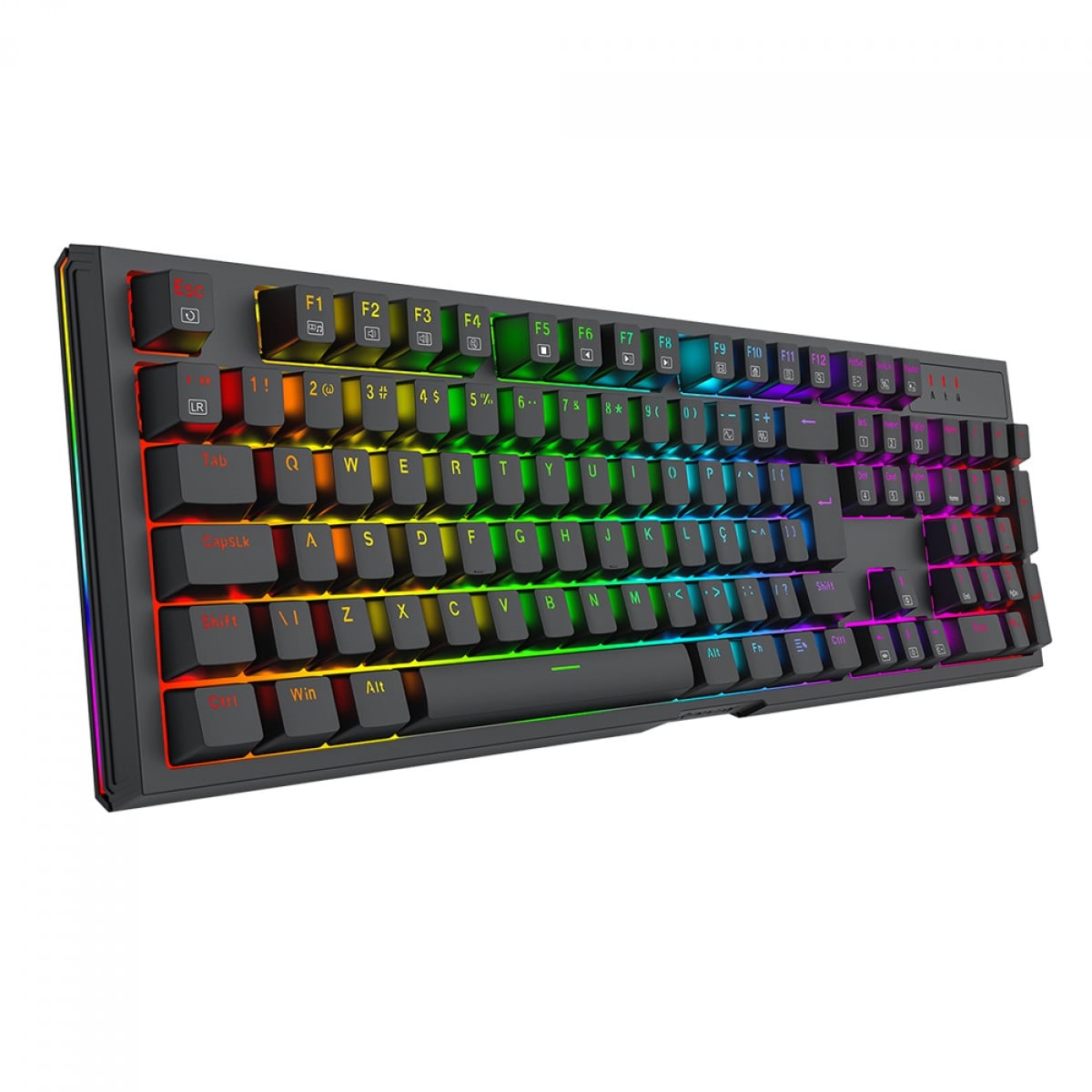 Teclado Mecânico Gamer Redragon Argo, RGB, Switch Brown, ABNT2, Preto, K670-RGB