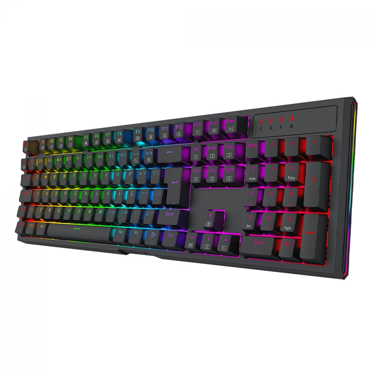 Teclado Mecânico Gamer Redragon Argo, RGB, Switch Brown, ABNT2, Preto, K670-RGB