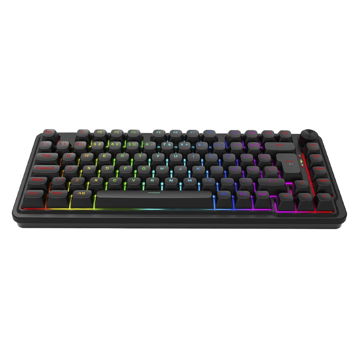 Teclado Mecânico Gamer Redragon Finke RGB, USB/Bluetooth, 75%, Switch Chant Linear, ABNT2, Preto, K715B PT