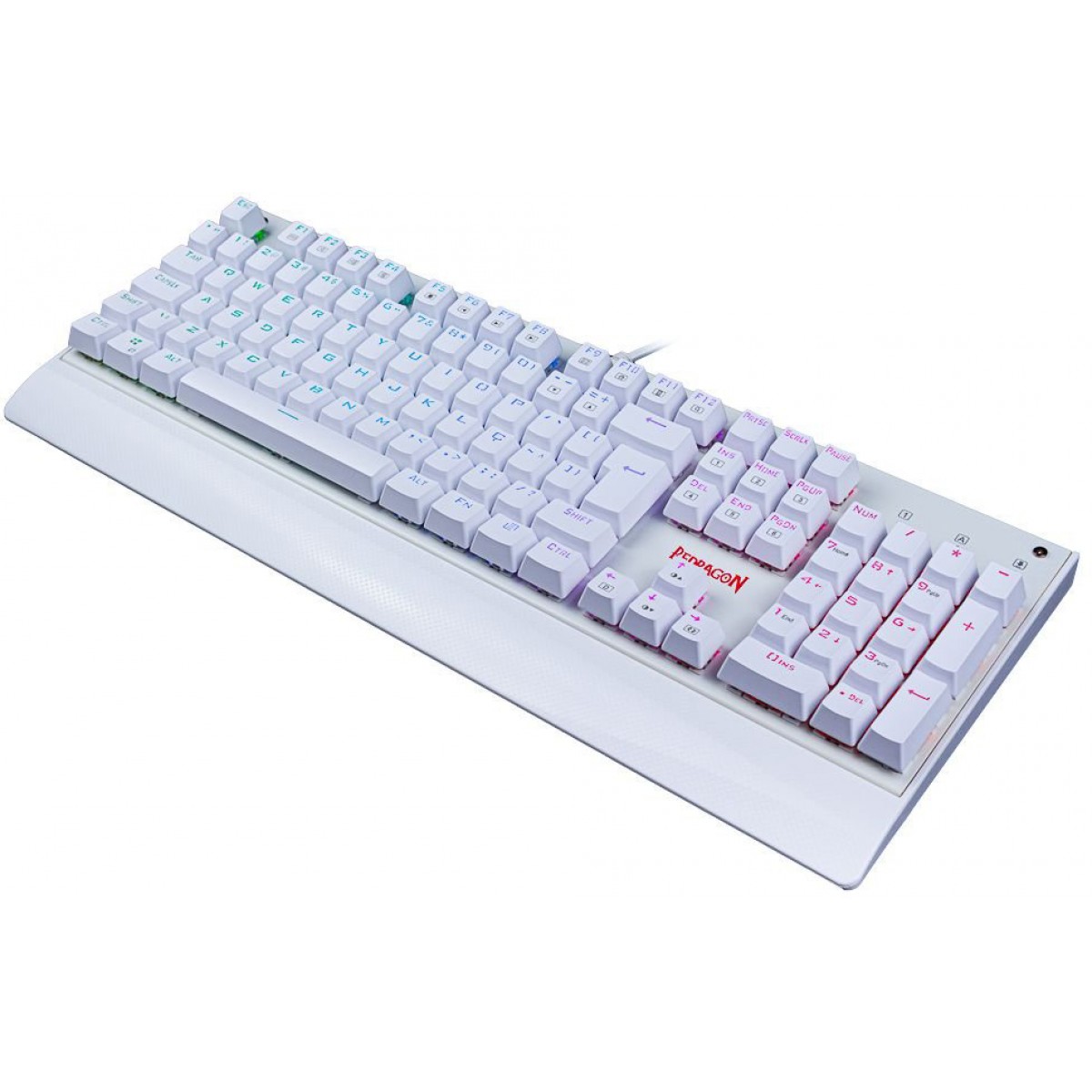 Teclado Mecânico Gamer Redragon Kala Lunar RGB, Switch Black, ABNT-2, White