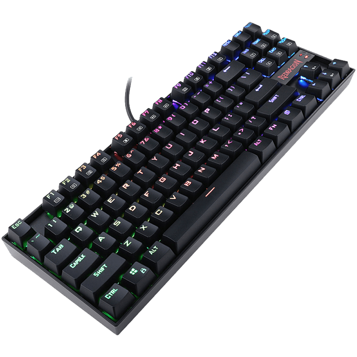 Teclado Mecânico Gamer Redragon Kumara K552 RGB, Switch Red, ABNT2, Black - Open Box