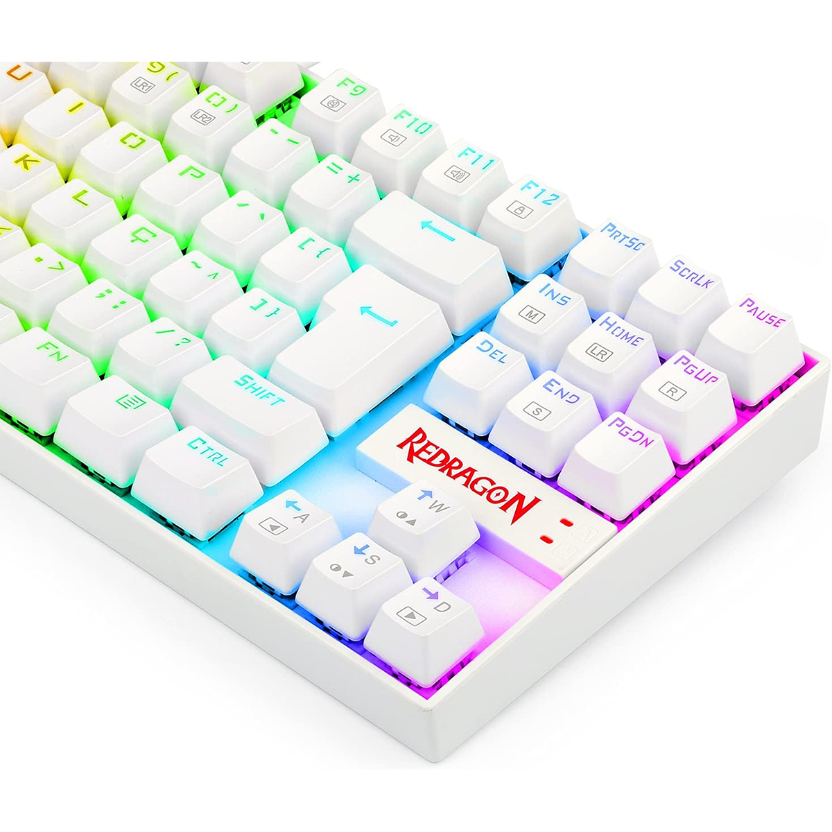 Teclado Mecânico Gamer Redragon Kumara Lunar K552, RGB, Switch Brown, ABNT, TKL, White, K552W-RGB (PT-BROWN)