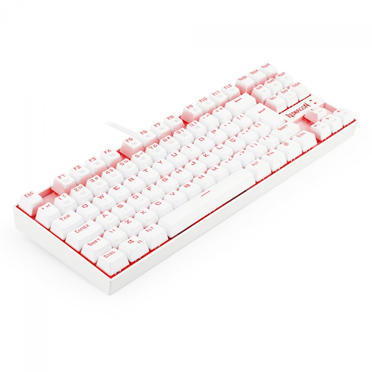 Teclado Mecânico Gamer Redragon Kumara Lunar K552, Switch Brown, Com Led, ABNT2, White
