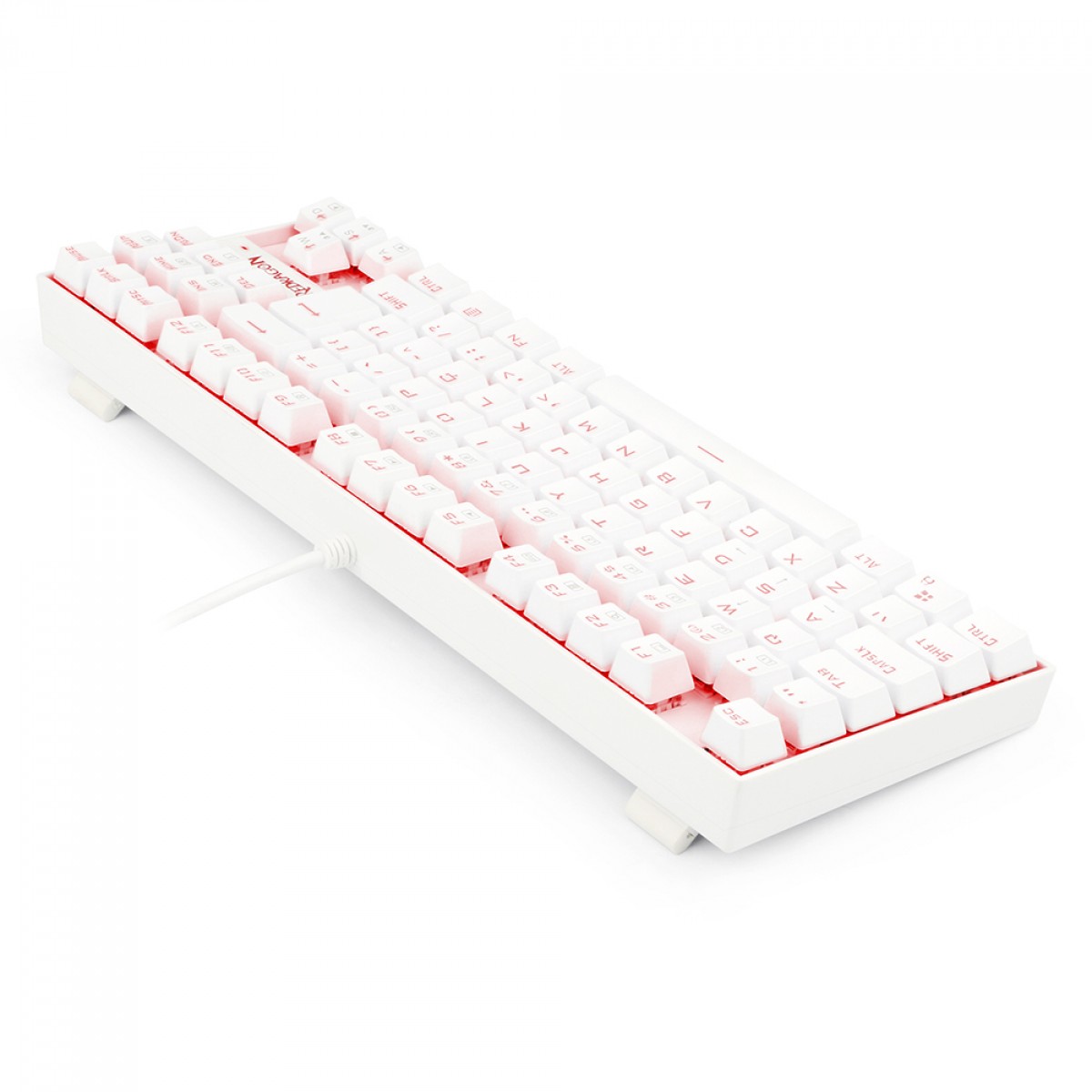 Teclado Mecânico Gamer Redragon Kumara Lunar K552, Switch Brown, Com Led, ABNT2, White