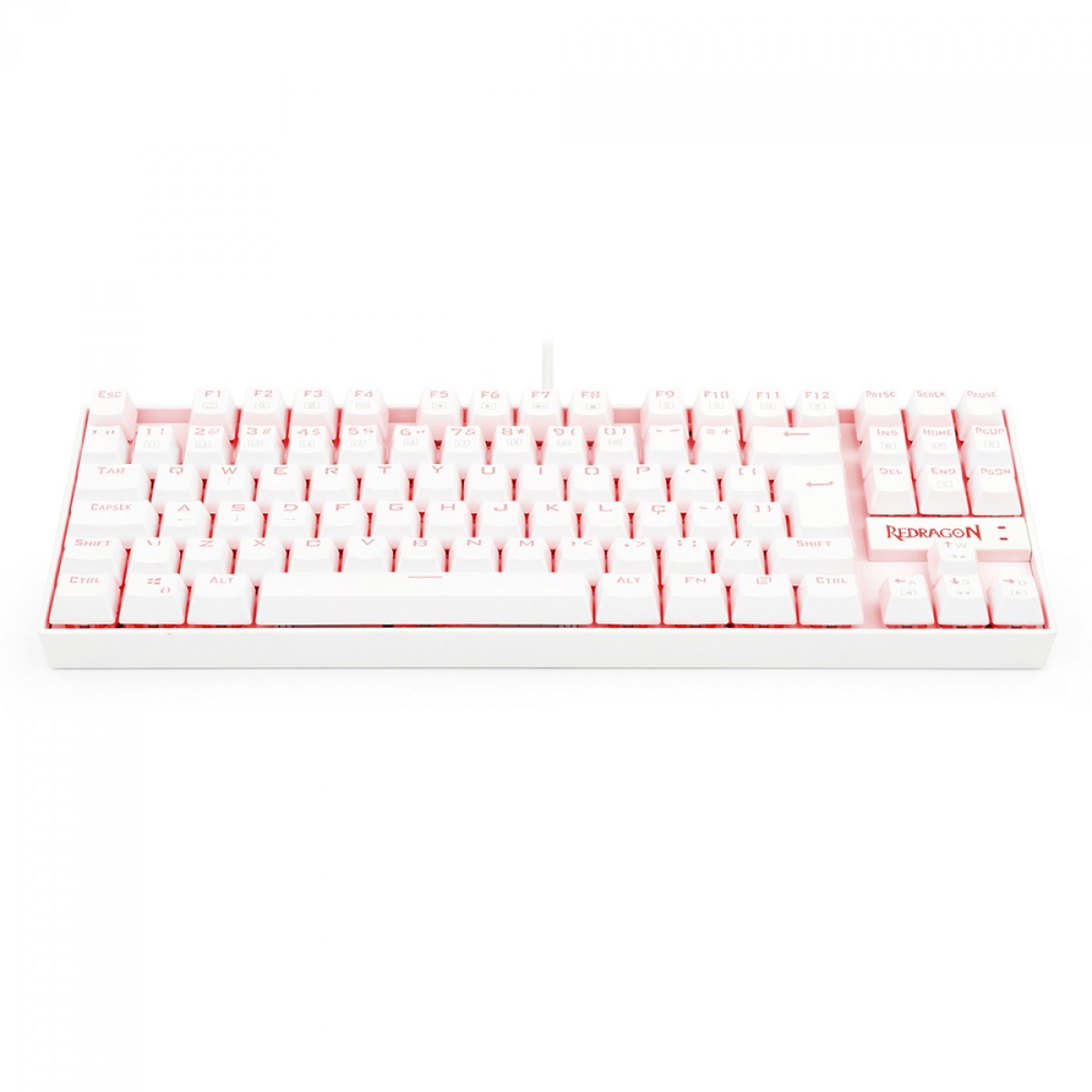 Teclado Mecânico Gamer Redragon Kumara Lunar K552, Switch Brown, Com Led, ABNT2, White