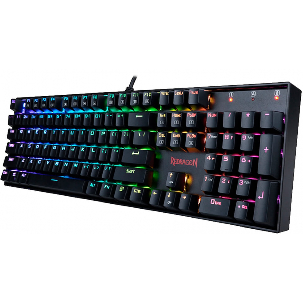 Teclado Mecânico Gamer Redragon Mitra K551 RGB, Switch Blue, ABNT2, Black - Open Box