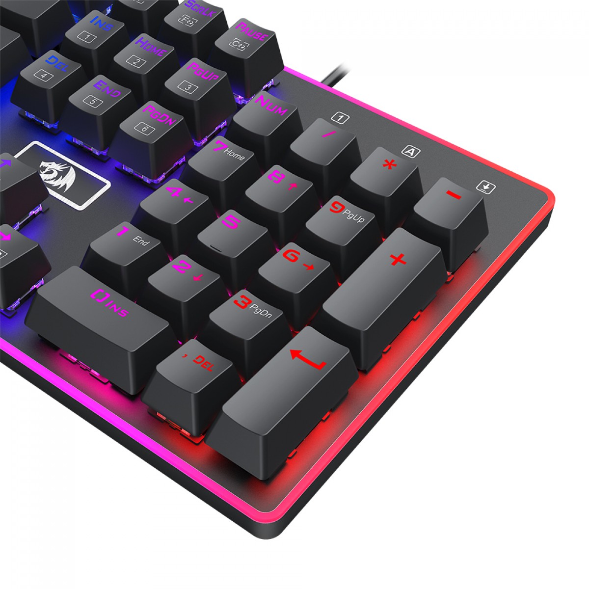 Teclado Mecânico Gamer Redragon Ratri, RGB, Switch Brown, ABNT2, Preto, K595RGB
