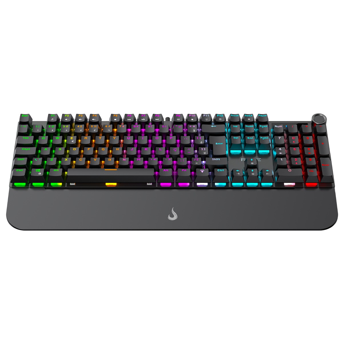 Teclado Mecânico Gamer Rise Mode Kyron, RGB, USB, Switch Rise Core, ABNT2, Preto, RM-TCM-KYN-B