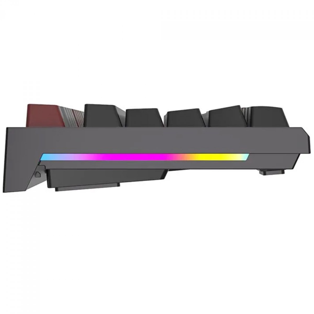 Teclado Mecânico Gamer Royal Kludge R87, RGB, ABNT2, Switch RED, TKL, Preto e Cinza