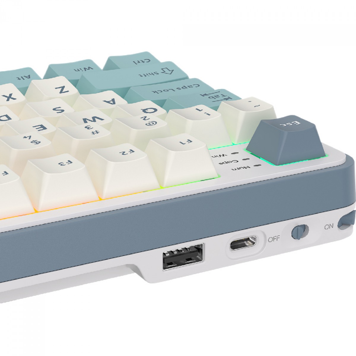 Teclado Mecânico Gamer Royal Kludge RK S98, Wireless/Bluetooth, RGB, Switch Brown, ANSI, Blackberry, RKS98-LC-BW-US-WL