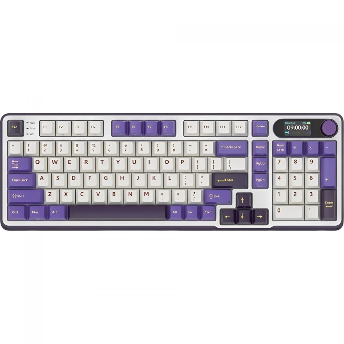 Teclado Mecânico Gamer Royal Kludge RK S98, Wireless/Bluetooth, RGB, Switch Chartreuse, ANSI, Blackberry, RKS98-BL-CT-US-WL