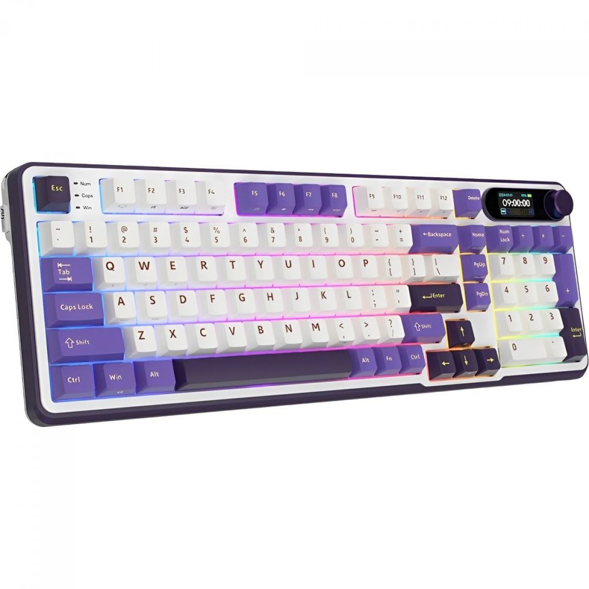 Teclado Mecânico Gamer Royal Kludge RK S98, Wireless/Bluetooth, RGB, Switch Chartreuse, ANSI, Blackberry, RKS98-BL-CT-US-WL