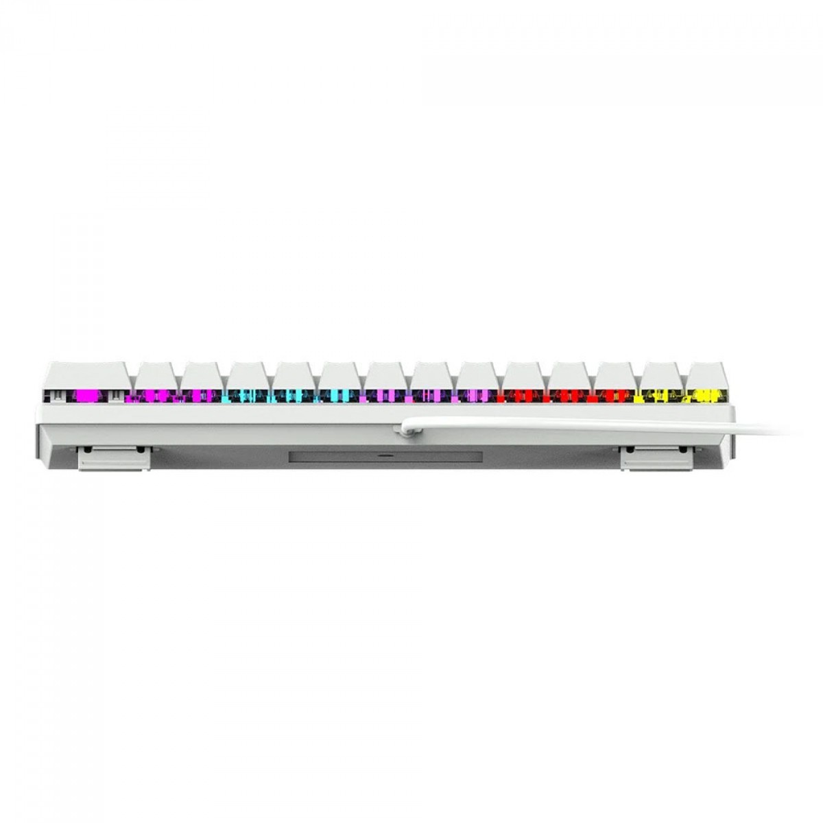 Teclado Mecânico Gamer Vinik Anihi, 60%, Switch Red, Rainbow, ABNT2, Branco, ANIHIWHRD