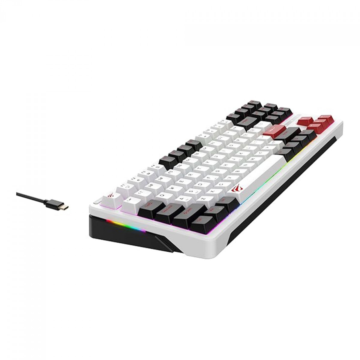 Teclado Mecânico Havit Gamenote KB902L RGB, Switch Red, Branco/Preto e Vermelho, KB902L