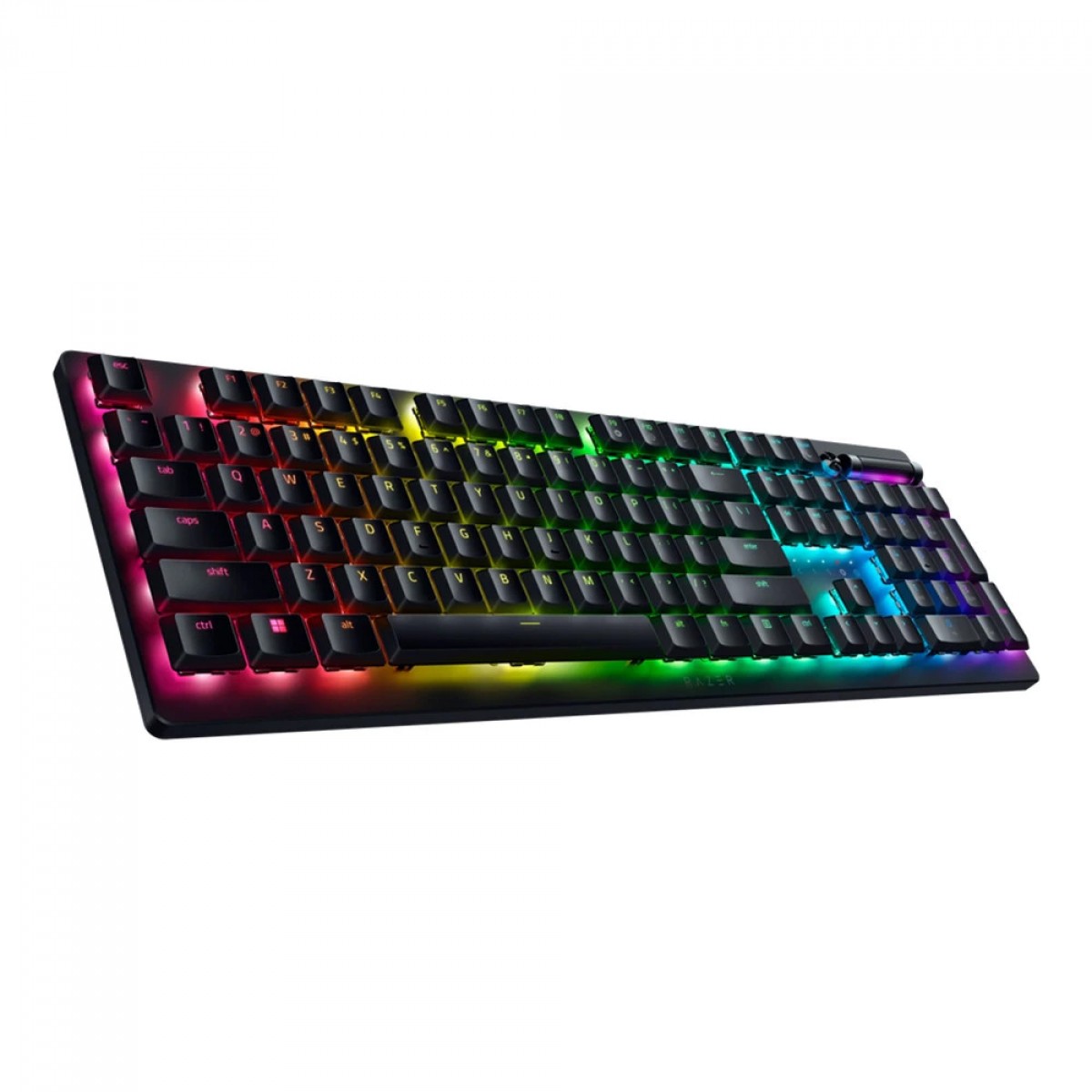 Teclado Óptico Gamer Razer DeathStalker V2 PRO, RGB, Wireless, Low Profile, Switch Red, ANSI, Preto, RZ0304360200