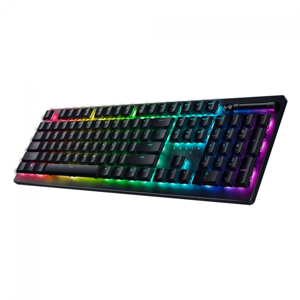 Teclado Óptico Gamer Razer DeathStalker V2 PRO, RGB, Wireless, Low Profile, Switch Red, ANSI, Preto, RZ0304360200