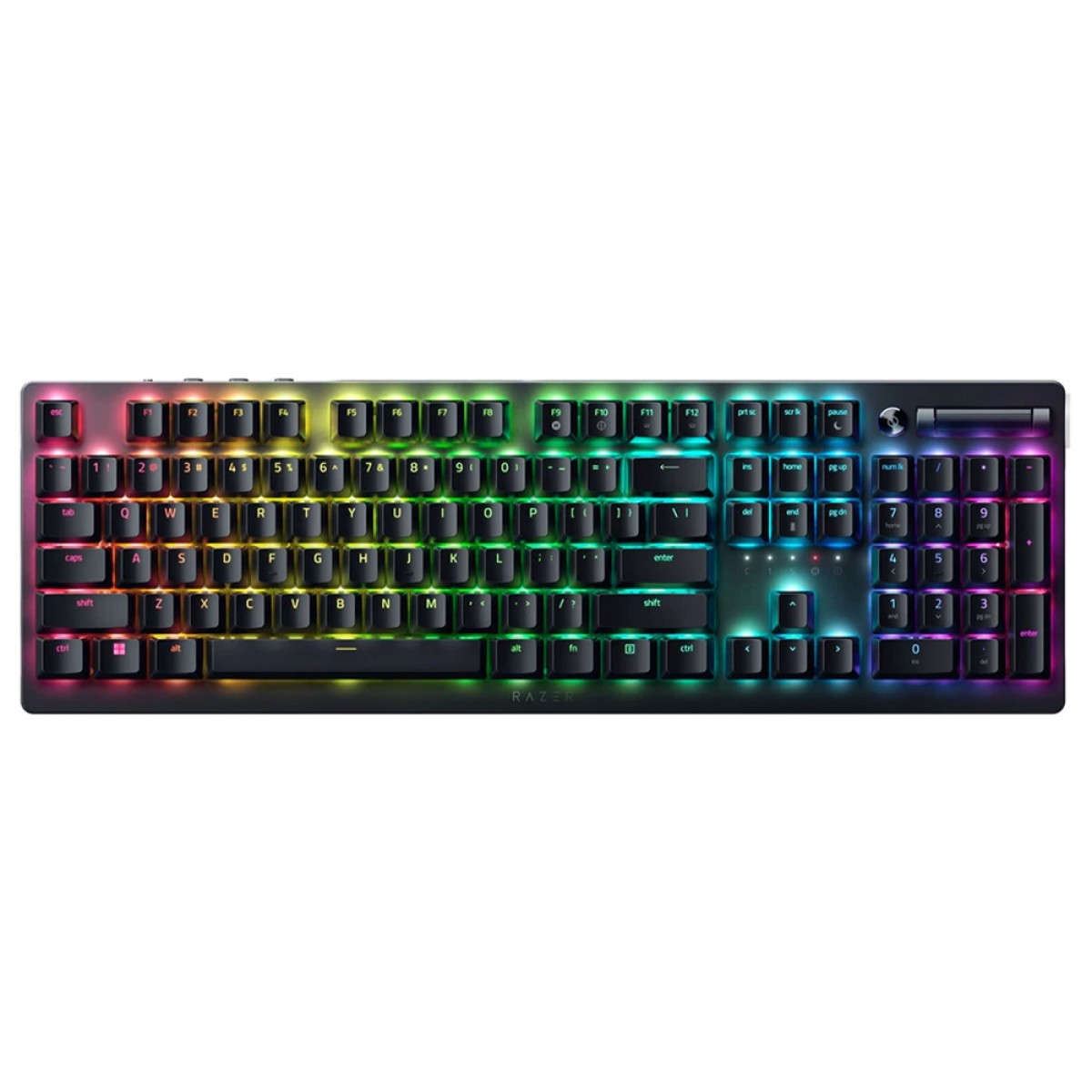 Teclado Óptico Gamer Razer DeathStalker V2 PRO, RGB, Wireless, Low Profile, Switch Red, ANSI, Preto, RZ0304360200
