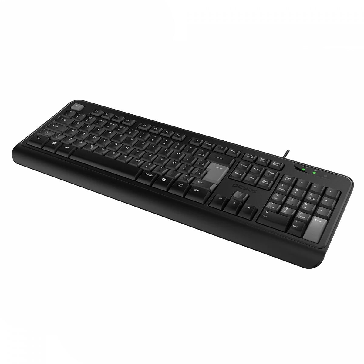 Teclado PCYes Comfort, USB, ABNT2, Full Size, Preto, CMFBK