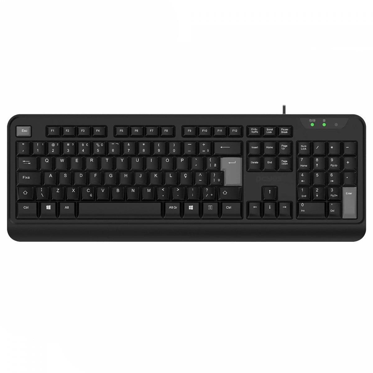 Teclado PCYes Comfort, USB, ABNT2, Full Size, Preto, CMFBK