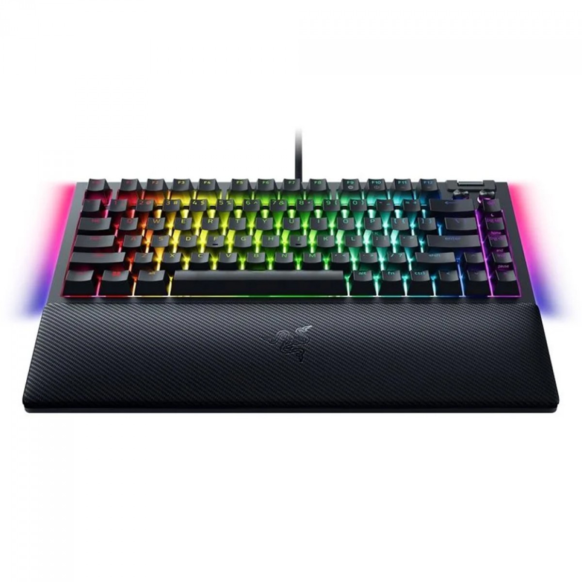 Teclado Mecânico Gamer Razer BlackWidow V4, Chroma RGB, 75%, Switch Razer Laranja, ANSI, Preto, RZ0305000200
