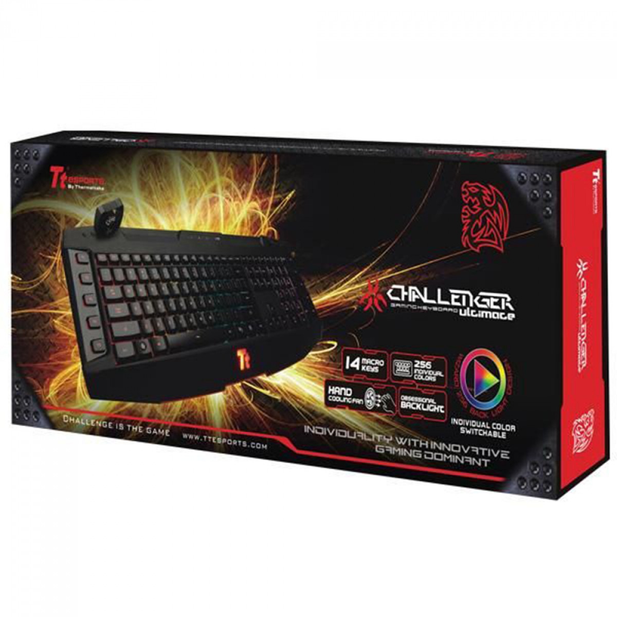 Teclado Gamer Thermaltake ESports Challenger Ultimate, USB, Membrana, KB-CHU003PB - USB
