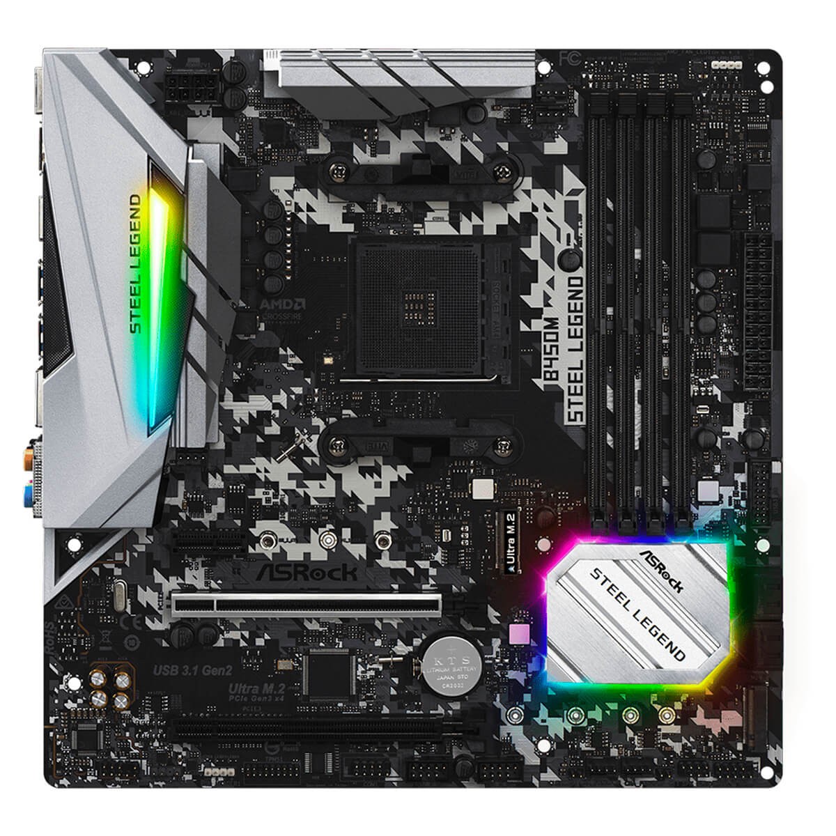 Kit Upgrade Asrock B450M Steel Legend + AMD Ryzen 5 PRO 4650GE 3.3GHz + 16GB (2x8GB) DDR4